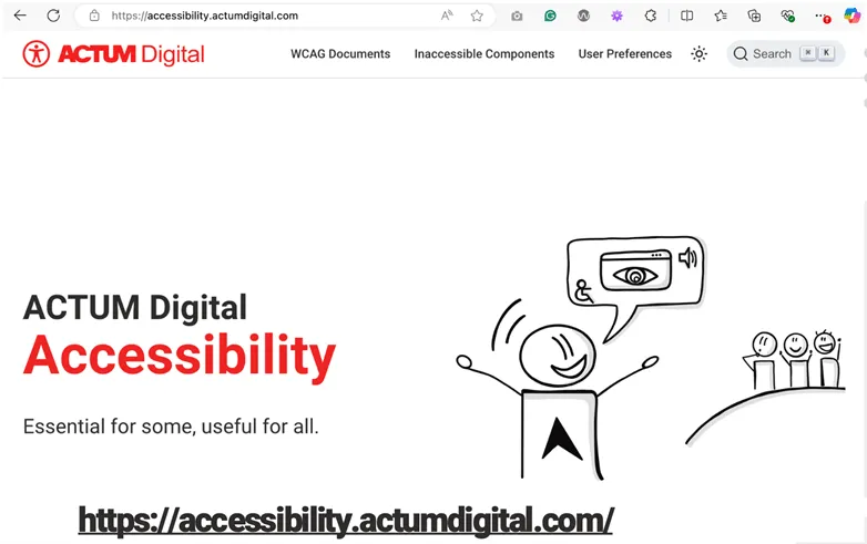 Actum Digital Accessibility site light mode