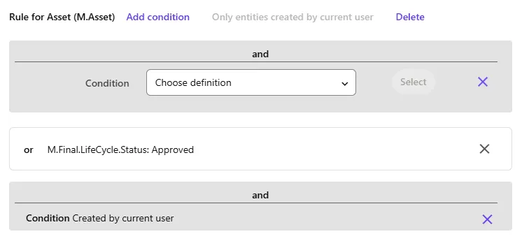 Condition created by user